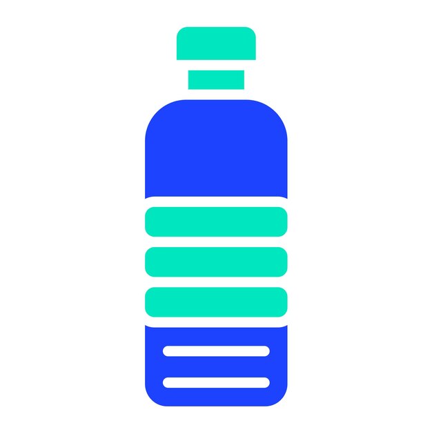 Ilustración del diseño del icono vectorial de la botella de agua