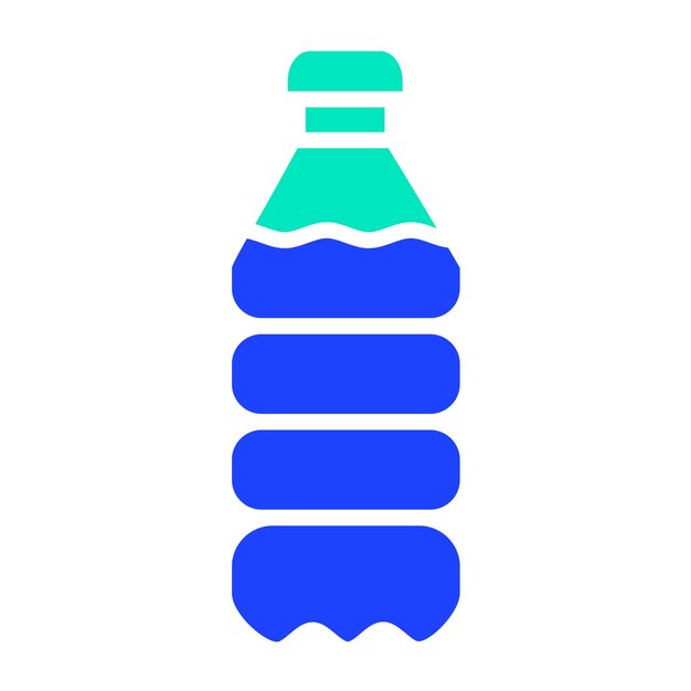 Ilustración del diseño del icono vectorial de la botella de plástico