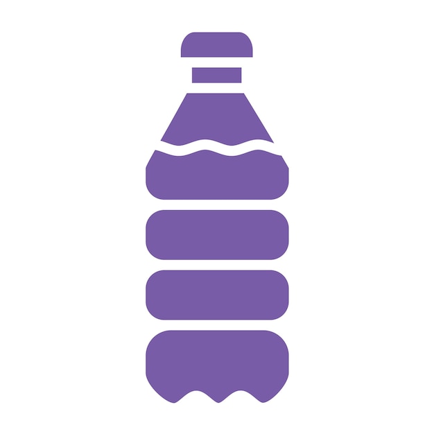 Ilustración del diseño del icono vectorial de la botella de plástico