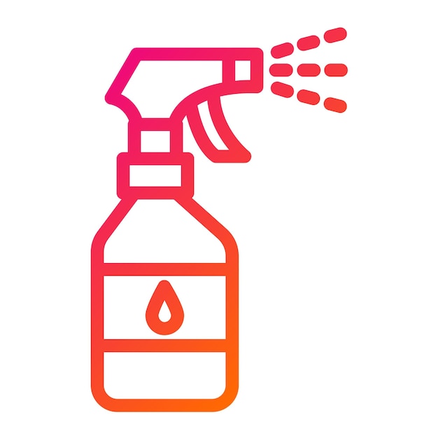 Ilustración del diseño del icono vectorial de la botella de pulverización