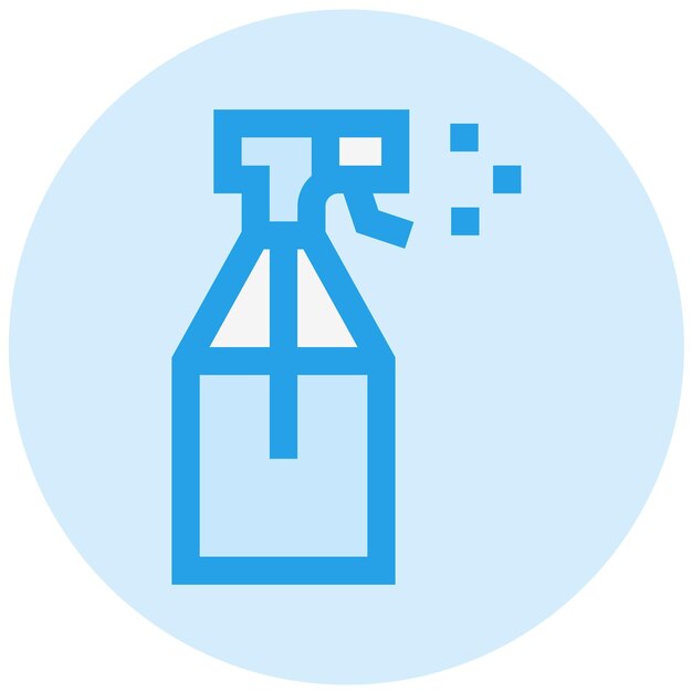 Ilustración del diseño del icono vectorial de la botella de pulverización