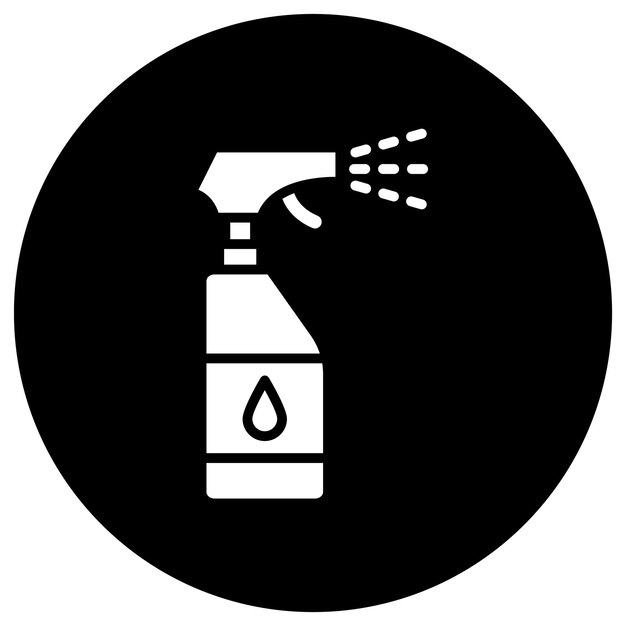 Ilustración del diseño del icono vectorial de la botella de pulverización