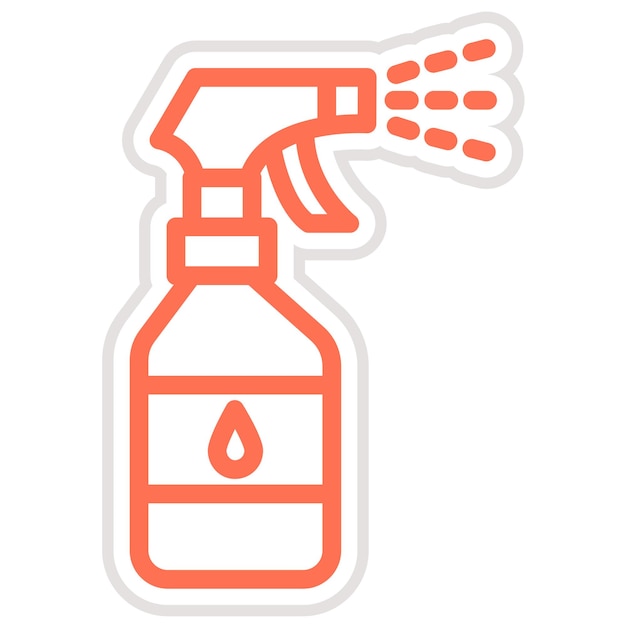 Ilustración del diseño del icono vectorial de la botella de pulverización