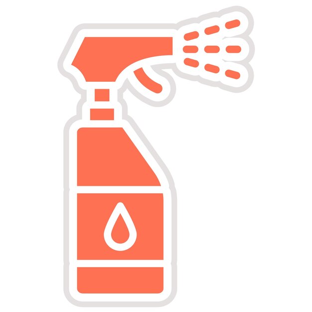 Ilustración del diseño del icono vectorial de la botella de pulverización