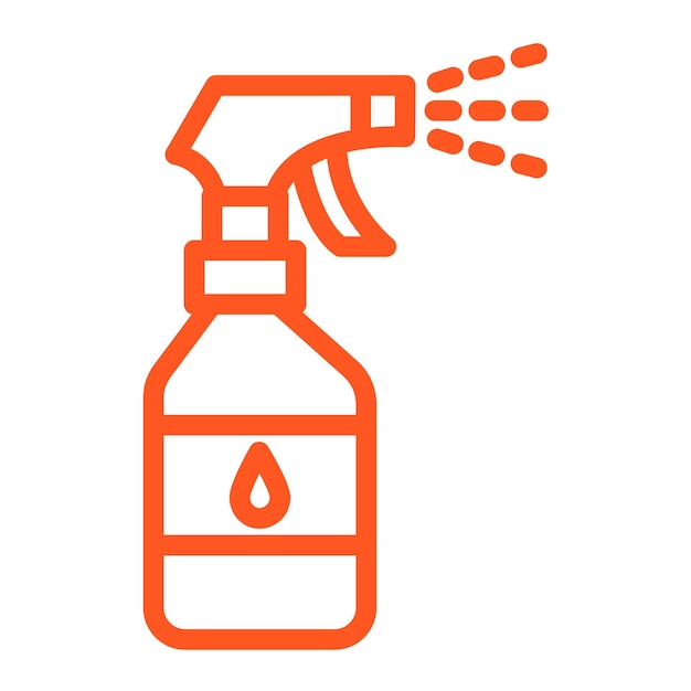 Ilustración del diseño del icono vectorial de la botella de pulverización