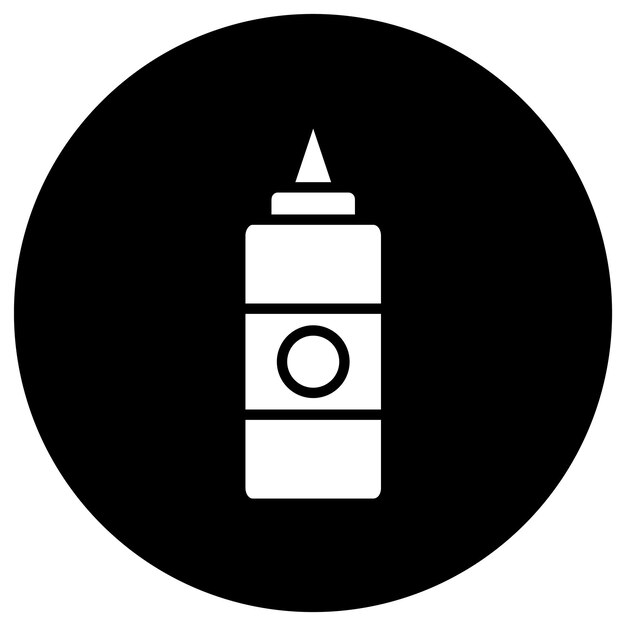 Ilustración del diseño del icono vectorial de la botella de salsa