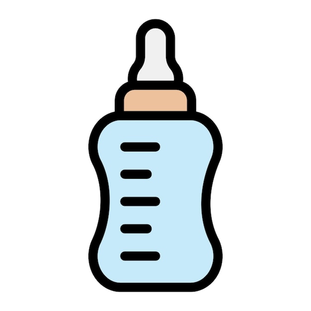 Ilustración del diseño del icono vectorial del botellón para bebés