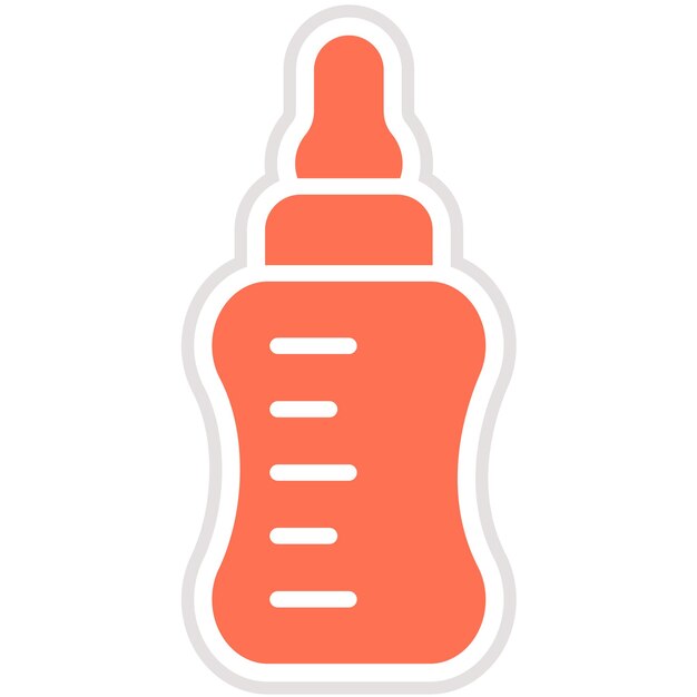 Ilustración del diseño del icono vectorial del botellón para bebés