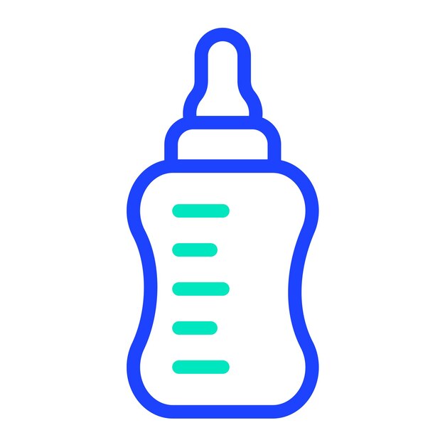 Ilustración del diseño del icono vectorial del botellón para bebés
