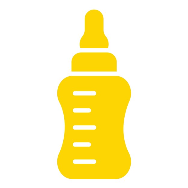 Ilustración del diseño del icono vectorial del botellón para bebés