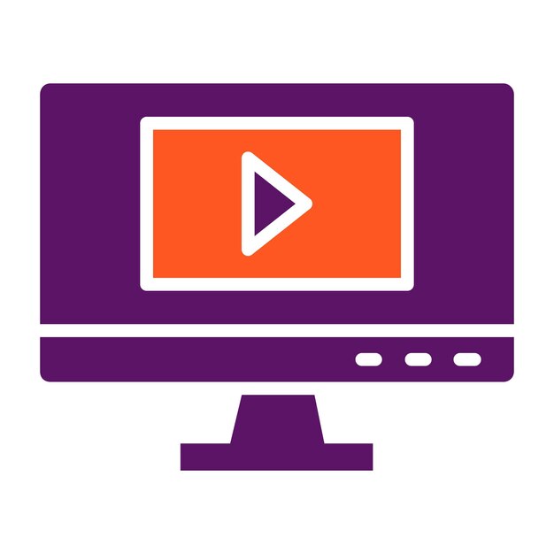 Ilustración del diseño del icono vectorial del botón de reproducción
