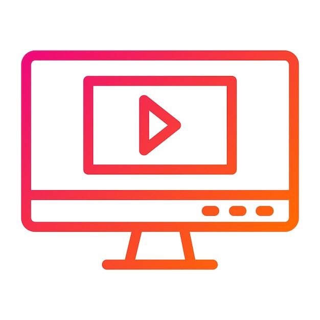 Ilustración del diseño del icono vectorial del botón de reproducción