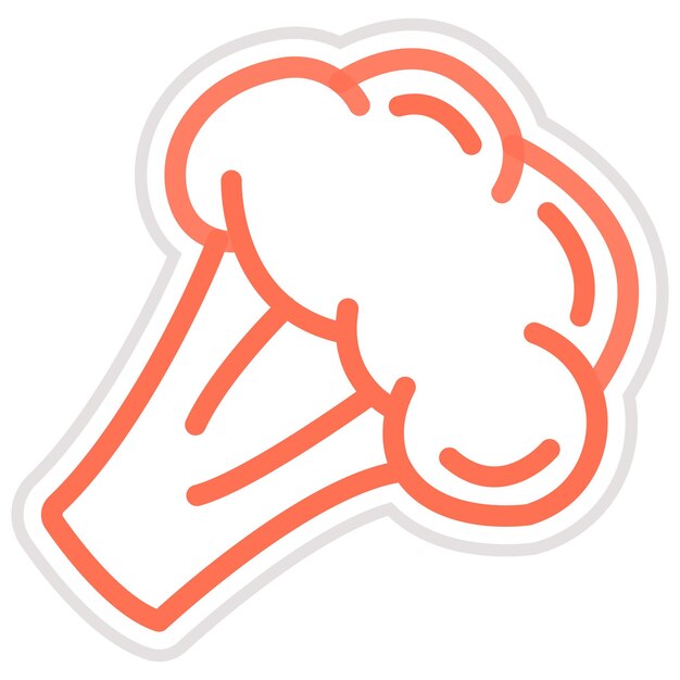 Ilustración del diseño del icono vectorial del brócoli