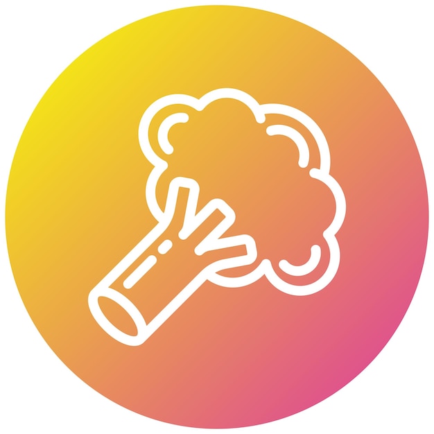 Ilustración del diseño del icono vectorial del brócoli