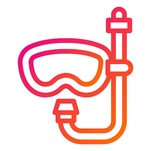 Ilustración del diseño del icono vectorial de buceo