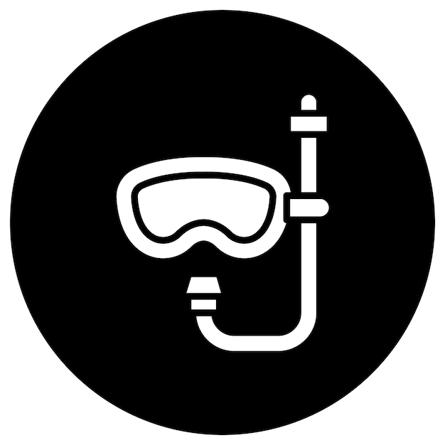 Ilustración del diseño del icono vectorial de buceo