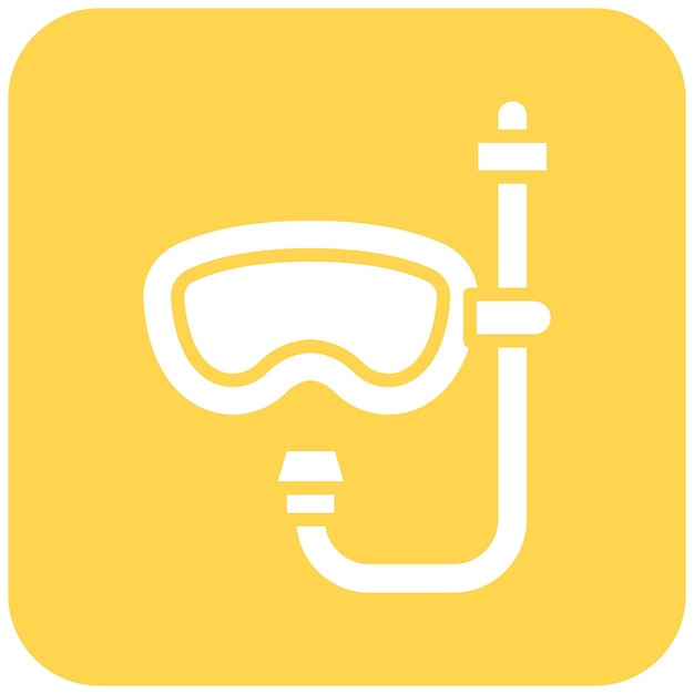 Ilustración del diseño del icono vectorial de buceo
