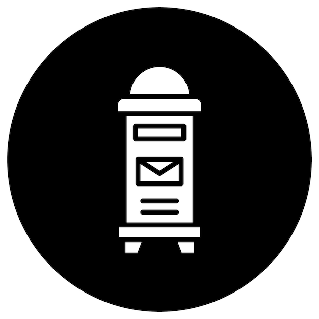Ilustración del diseño del icono vectorial del buzón
