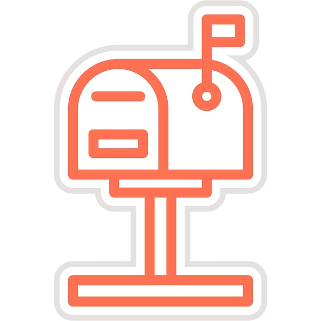 Ilustración del diseño del icono vectorial del buzón