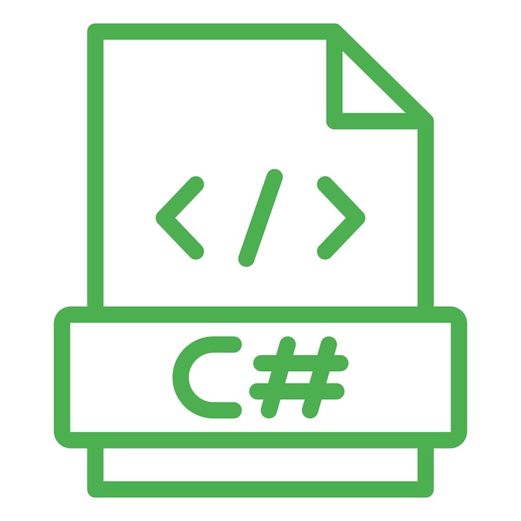 Vector ilustración del diseño del icono vectorial de c sharp