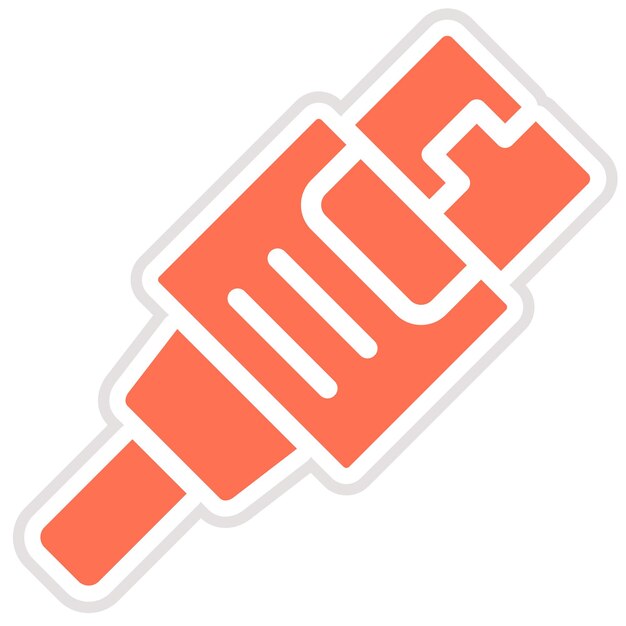 Ilustración del diseño del icono vectorial del cable USB