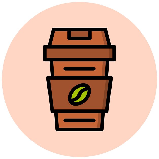 Ilustración del diseño del icono vectorial del café