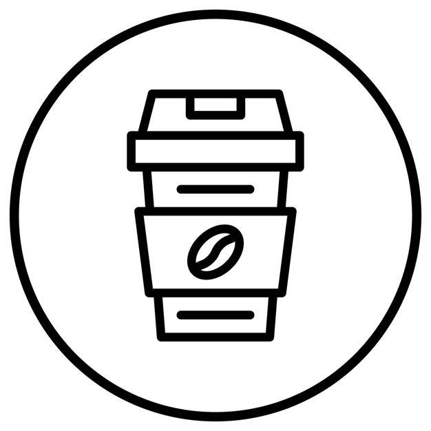 Ilustración del diseño del icono vectorial del café