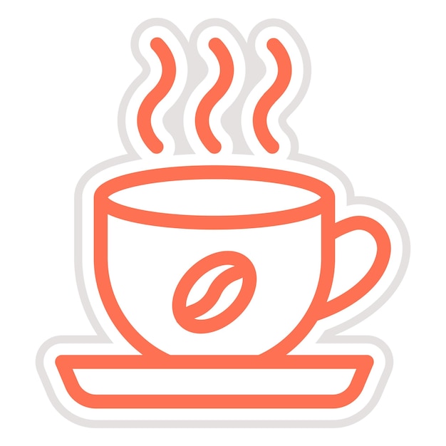 Ilustración del diseño del icono vectorial del café