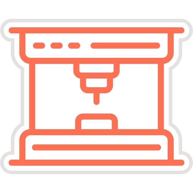 Ilustración del diseño del icono vectorial de la cafetera
