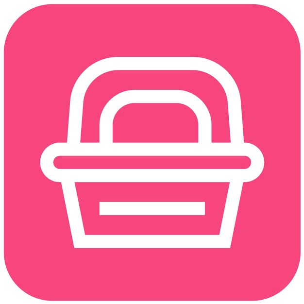 Ilustración del diseño del icono vectorial de la caja de almuerzo