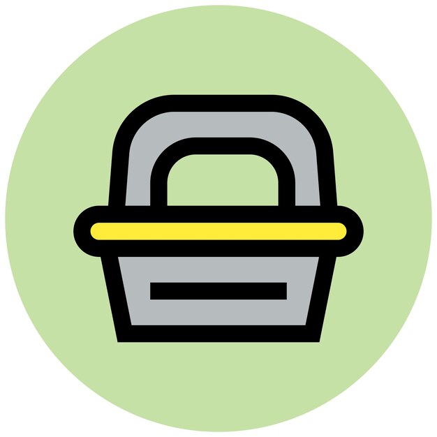 Ilustración del diseño del icono vectorial de la caja de almuerzo