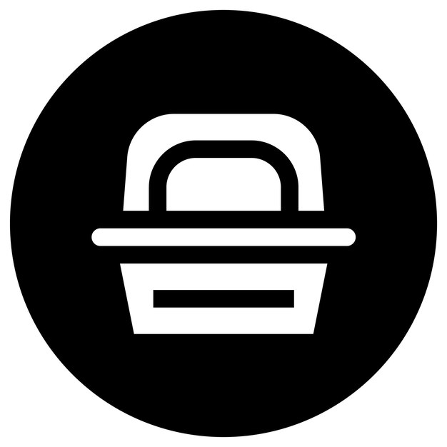 Ilustración del diseño del icono vectorial de la caja de almuerzo