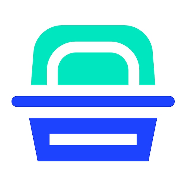 Ilustración del diseño del icono vectorial de la caja de almuerzo