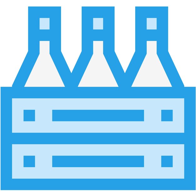 Ilustración del diseño del icono vectorial de la caja de cerveza