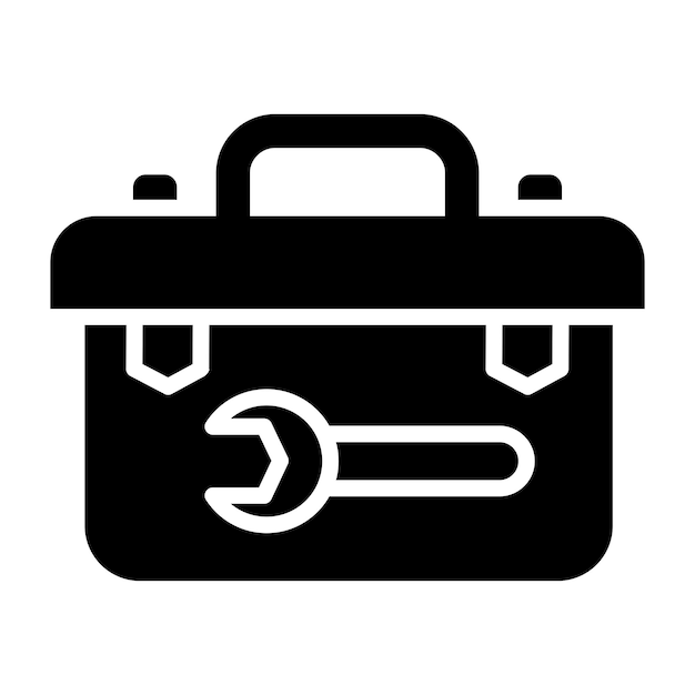 Ilustración del diseño del icono vectorial de la caja de herramientas