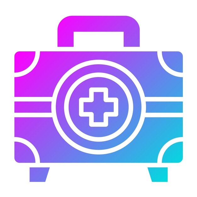 Ilustración del diseño del icono vectorial de la caja médica