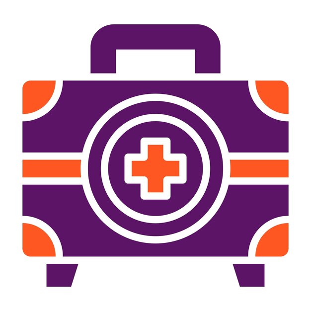 Ilustración del diseño del icono vectorial de la caja médica