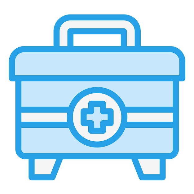 Ilustración del diseño del icono vectorial de la caja médica