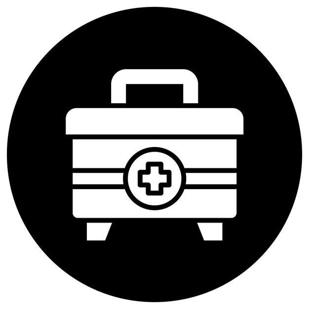 Ilustración del diseño del icono vectorial de la caja médica