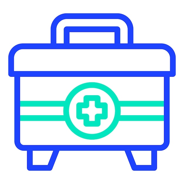 Ilustración del diseño del icono vectorial de la caja médica
