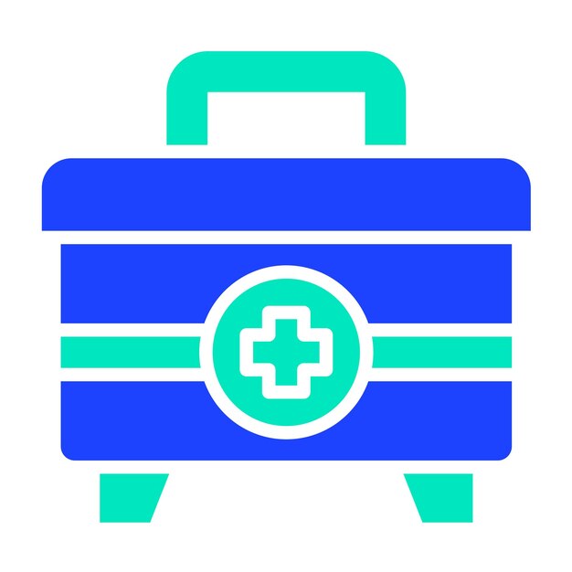 Ilustración del diseño del icono vectorial de la caja médica