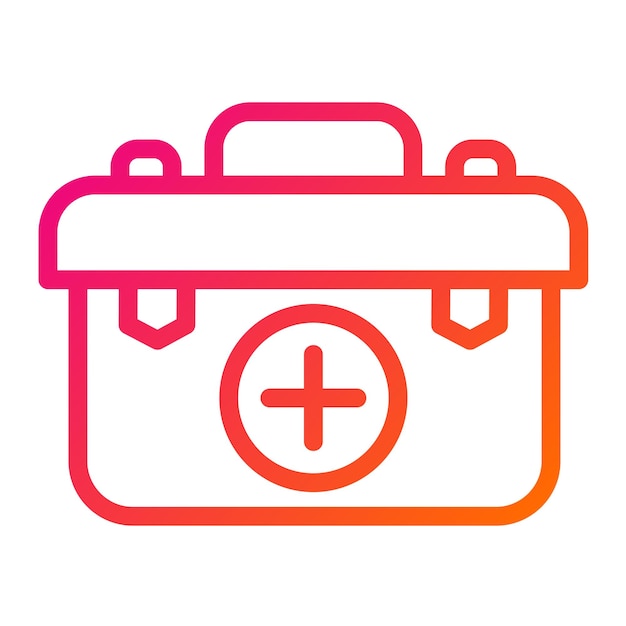 Ilustración del diseño del icono vectorial de la caja de primeros auxilios