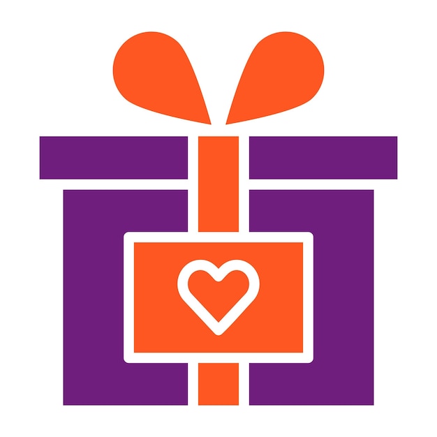 Ilustración del diseño del icono vectorial de la caja de regalo
