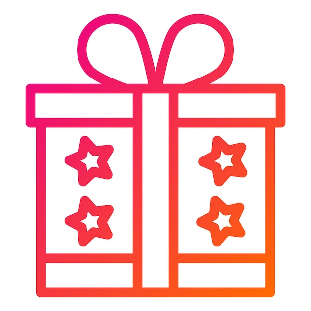 Ilustración del diseño del icono vectorial de la caja de regalo