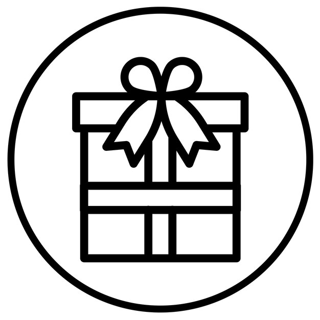 Ilustración del diseño del icono vectorial de la caja de regalo