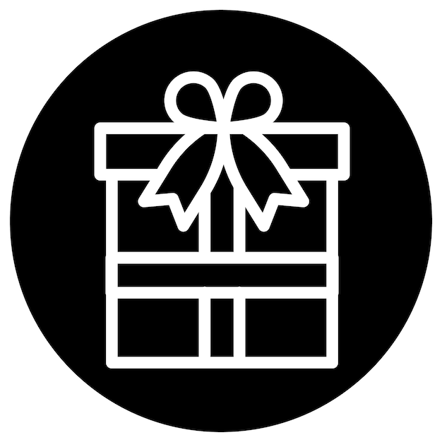 Ilustración del diseño del icono vectorial de la caja de regalo