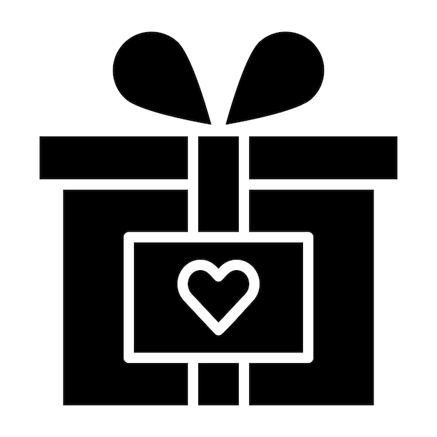Ilustración del diseño del icono vectorial de la caja de regalo