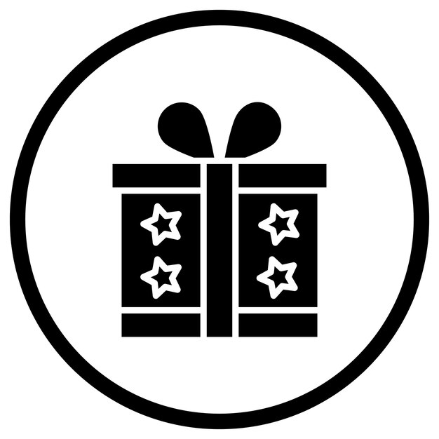 Ilustración del diseño del icono vectorial de la caja de regalo