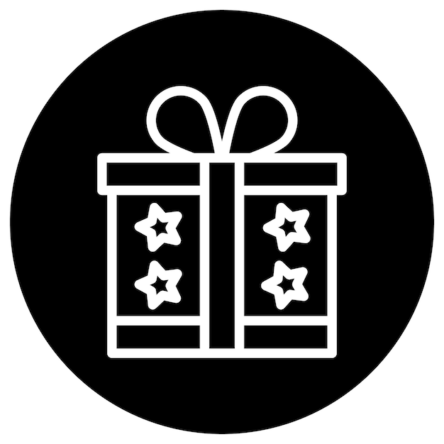 Ilustración del diseño del icono vectorial de la caja de regalo