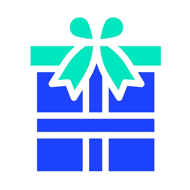 Ilustración del diseño del icono vectorial de la caja de regalo